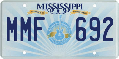 MS license plate MMF692