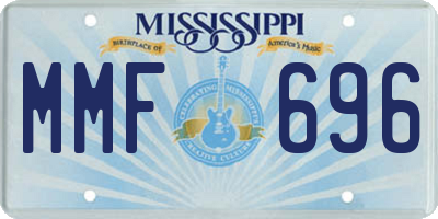 MS license plate MMF696