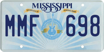MS license plate MMF698
