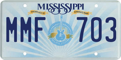 MS license plate MMF703