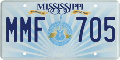 MS license plate MMF705