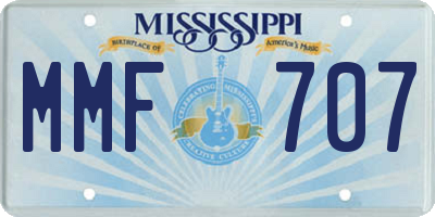 MS license plate MMF707
