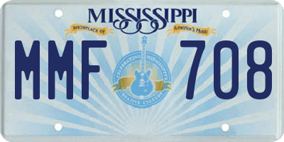 MS license plate MMF708