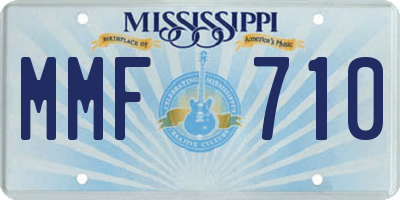 MS license plate MMF710