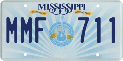 MS license plate MMF711