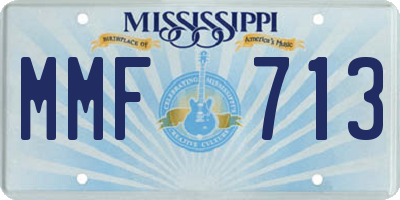 MS license plate MMF713