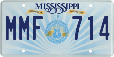 MS license plate MMF714