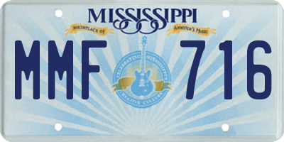MS license plate MMF716
