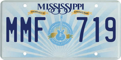 MS license plate MMF719