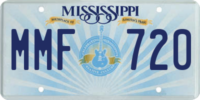 MS license plate MMF720