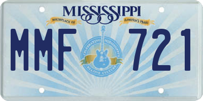 MS license plate MMF721
