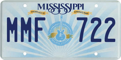MS license plate MMF722