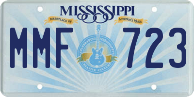 MS license plate MMF723
