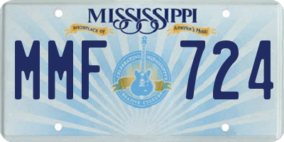 MS license plate MMF724