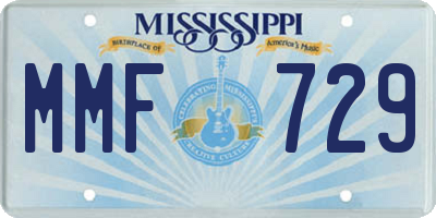 MS license plate MMF729