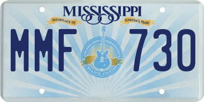 MS license plate MMF730