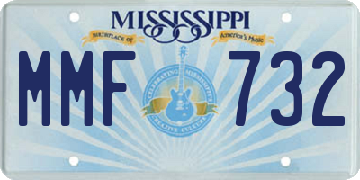 MS license plate MMF732