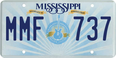 MS license plate MMF737