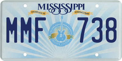 MS license plate MMF738