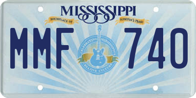 MS license plate MMF740