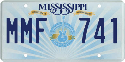 MS license plate MMF741