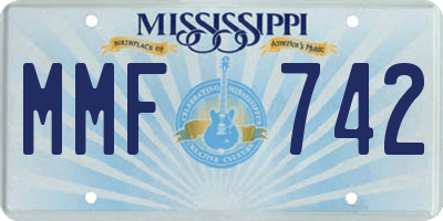 MS license plate MMF742