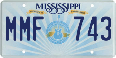 MS license plate MMF743