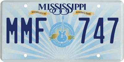 MS license plate MMF747