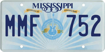 MS license plate MMF752