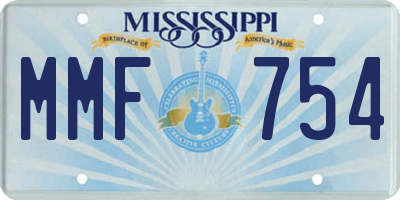MS license plate MMF754