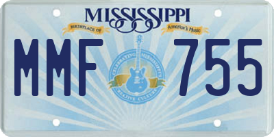 MS license plate MMF755