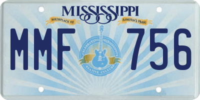 MS license plate MMF756
