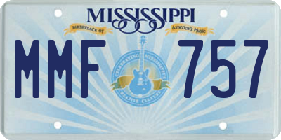 MS license plate MMF757