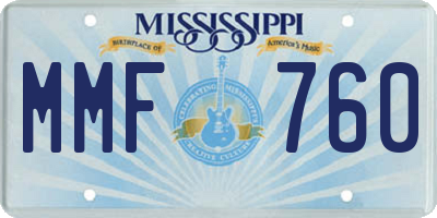MS license plate MMF760