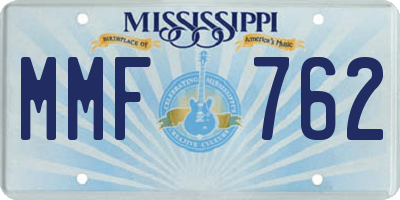 MS license plate MMF762