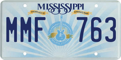 MS license plate MMF763