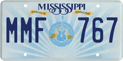 MS license plate MMF767