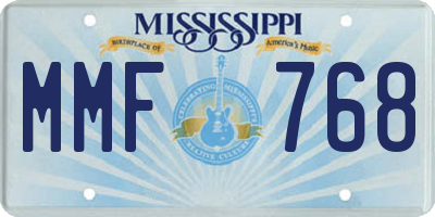 MS license plate MMF768