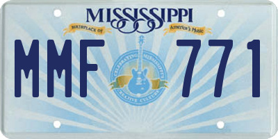 MS license plate MMF771
