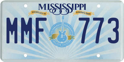 MS license plate MMF773