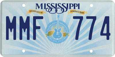 MS license plate MMF774