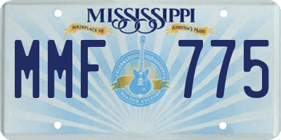 MS license plate MMF775