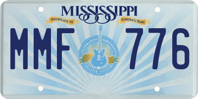 MS license plate MMF776