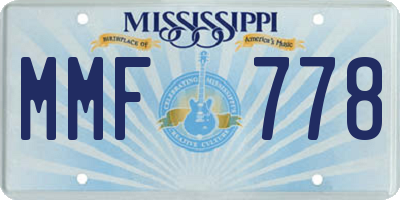 MS license plate MMF778