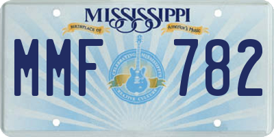 MS license plate MMF782
