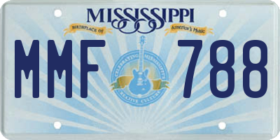 MS license plate MMF788