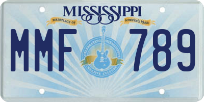 MS license plate MMF789