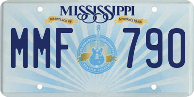 MS license plate MMF790