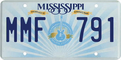 MS license plate MMF791