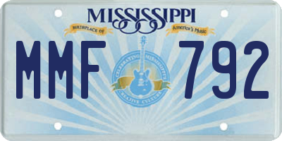 MS license plate MMF792